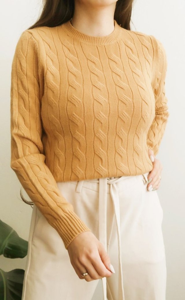 nowy morelowy sweter XS