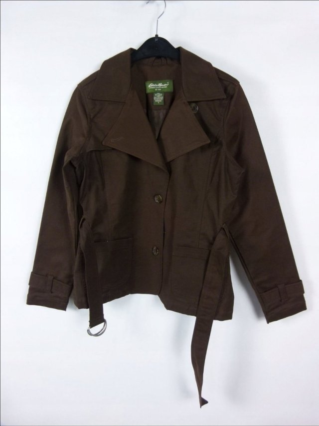 Eddie Bauer luźna kurtka z paskiem bawełna / S