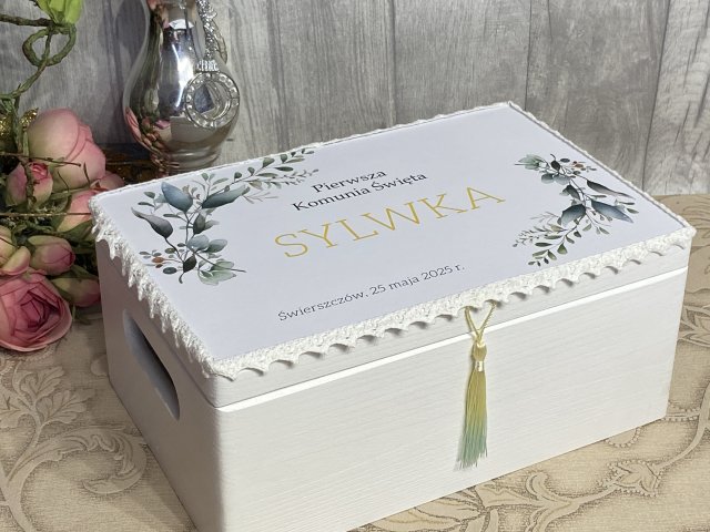 Pudełko na komunię, na prezent, pudełko wspomnień