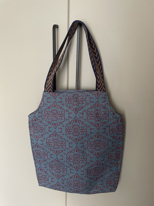 Shopper bag morska lniana A4