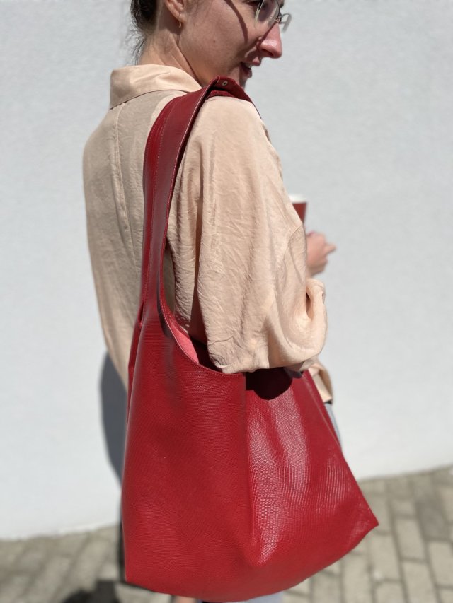 Shopper bag czerwona A4