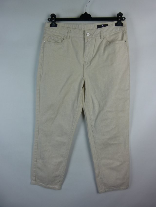 TU straight jeans ecru z połyskiem 12R / 40