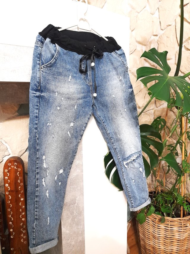 Jeansy z ozdobnikami S M