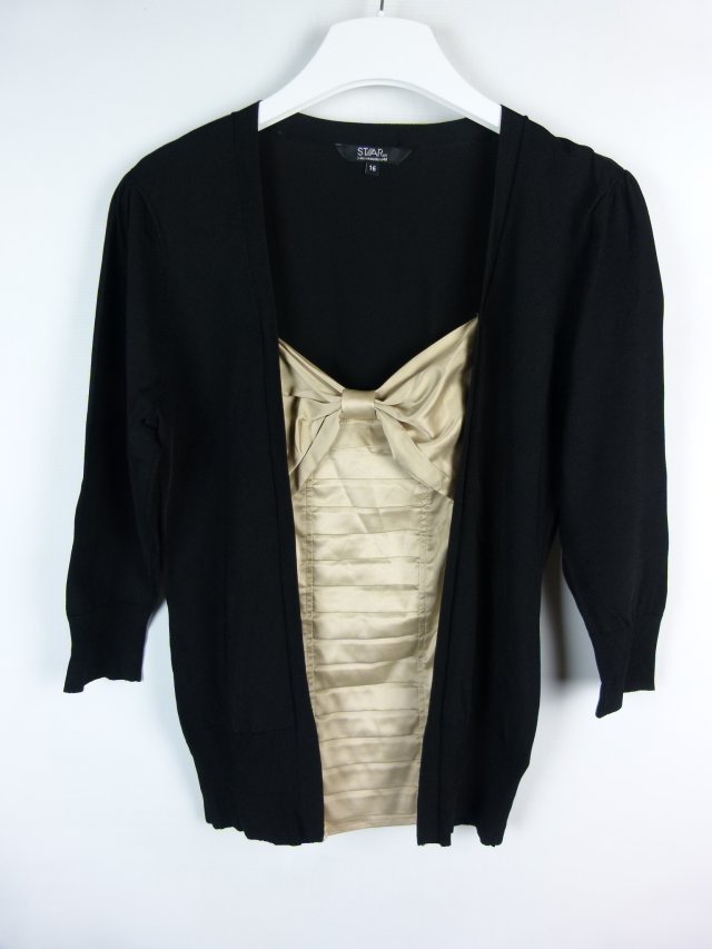 Star by Julien Macdonald sweterkowa bluzka z satynowym przodem 16 / 44