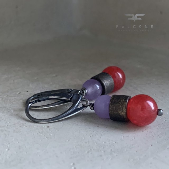 Kolczyki Red & Violet