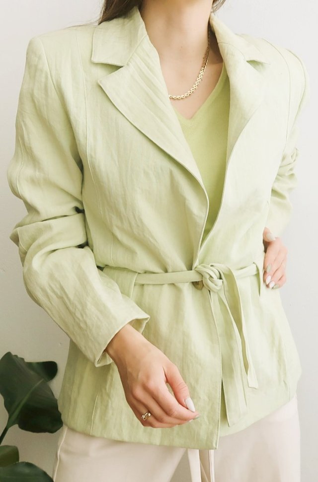 Seledynowa marynarka Rayon L