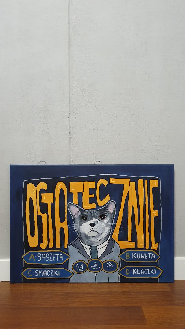 Kot Hubert Ostateczny 50x70