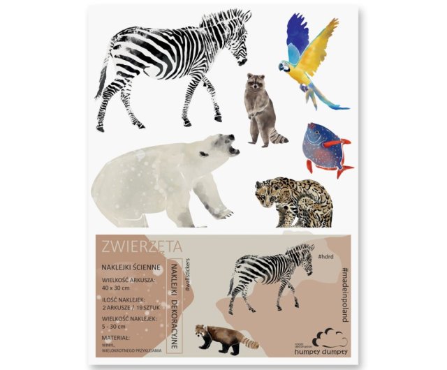 Naklejki dla dzieci Animals MINI ZOO