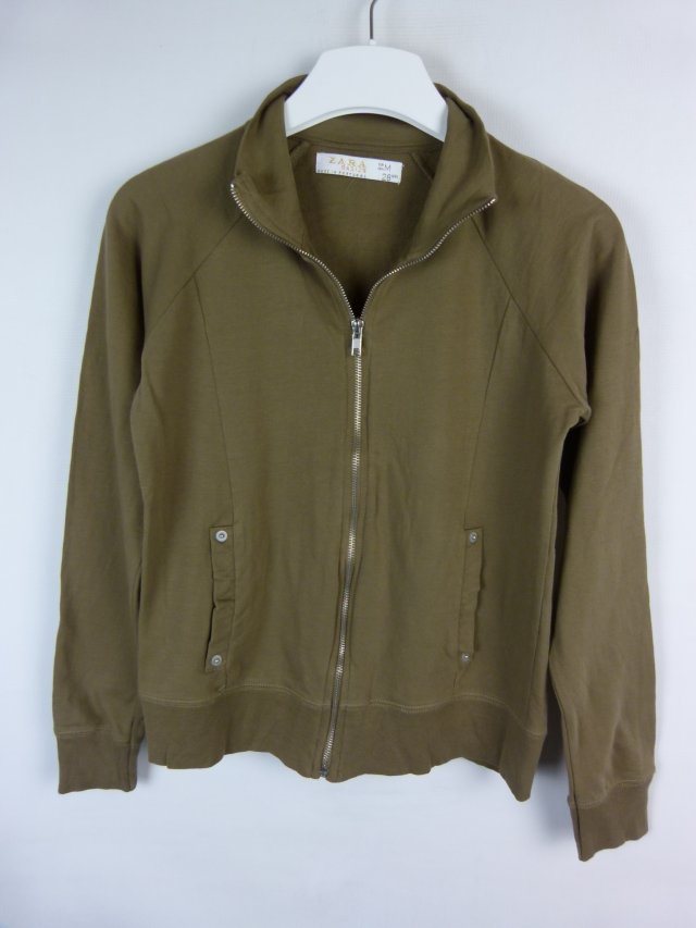 Zara Basic bluza khaki zip / M mex. 28
