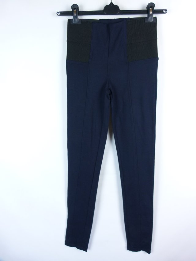 Amisu granatowe legginsy z gumami po bokach 8 / 36 / S