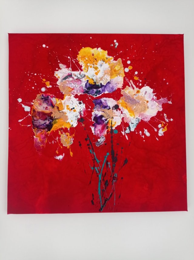 Kwiaty 50x50 Abstrakcja