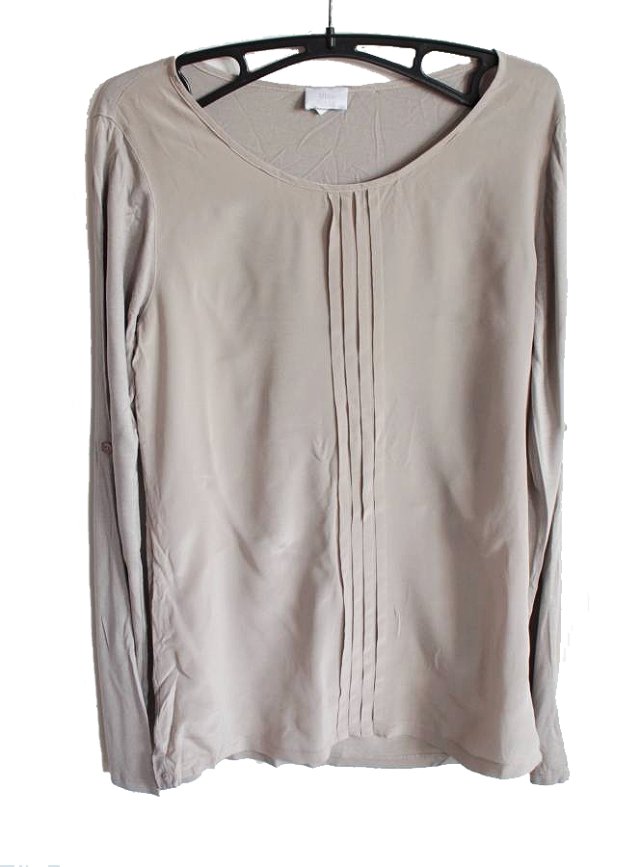 jakościowa bluzka vintage podwijane rękawy stylowy kolor Alba Moda