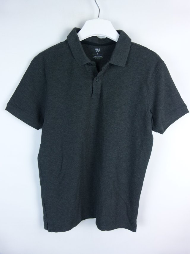 Marks Spencer szara koszulka polo bawełna / S