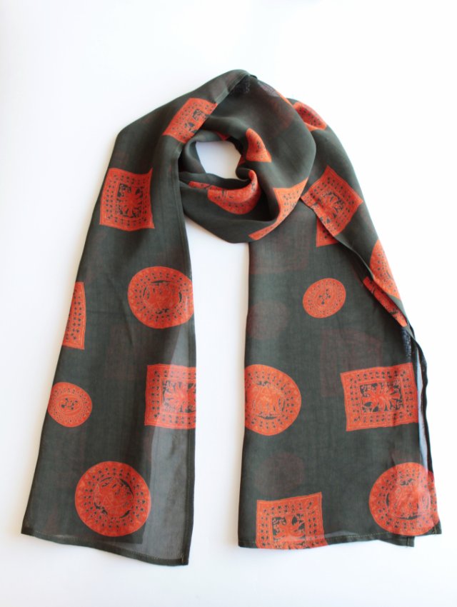 zwiewny Szal vintage Pardon