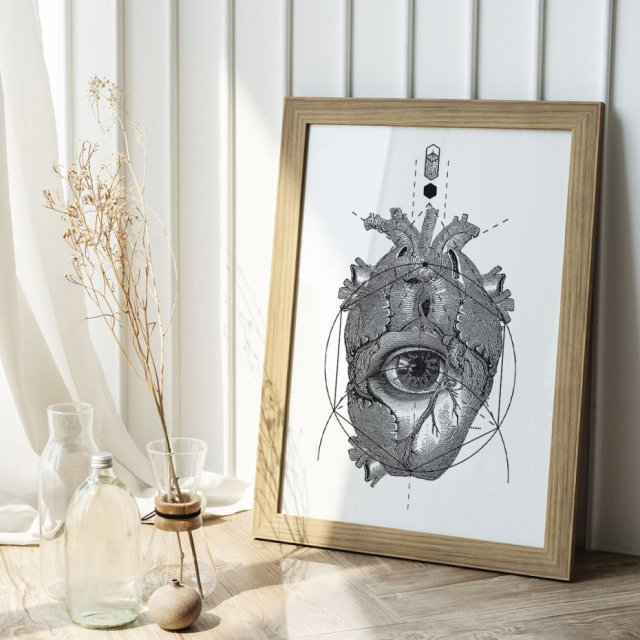 Plakaty skandynawskie serce 50x70 cm