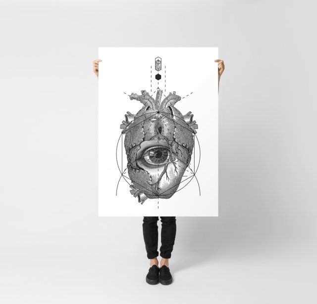 Plakaty skandynawskie serce 61x91 cm