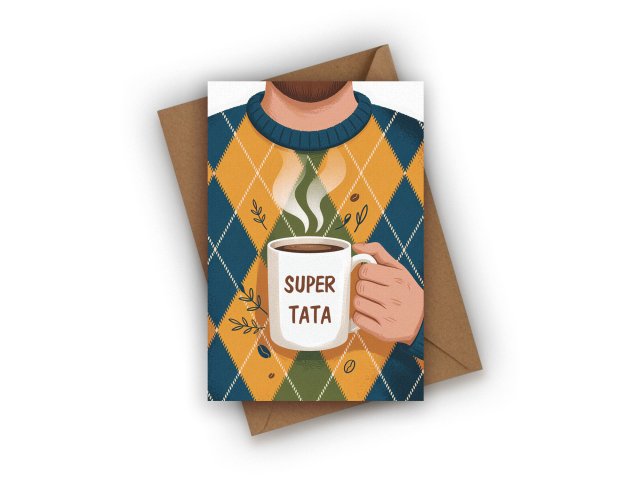 KARTKA NA DZIEŃ TATY- KUBEK SUPER TATA