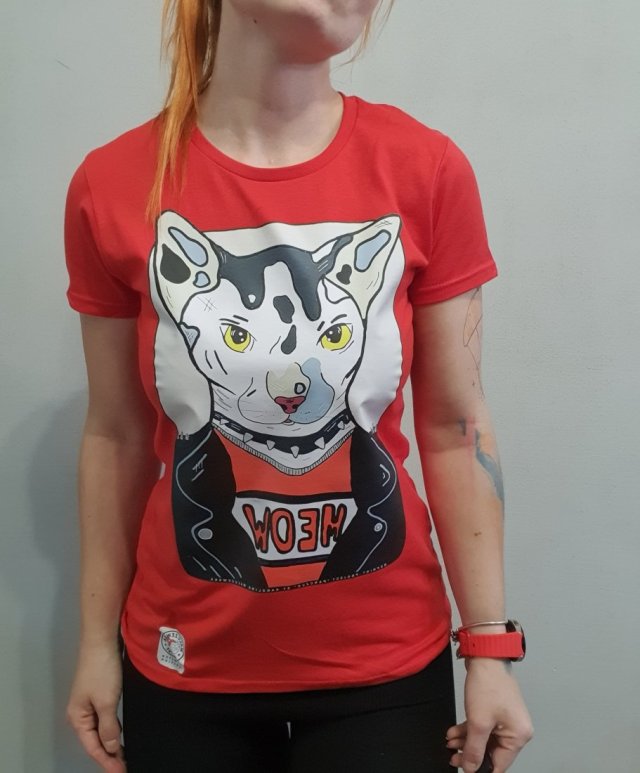 Box Prezentowy T-shirt KOT PUNK  Damska L