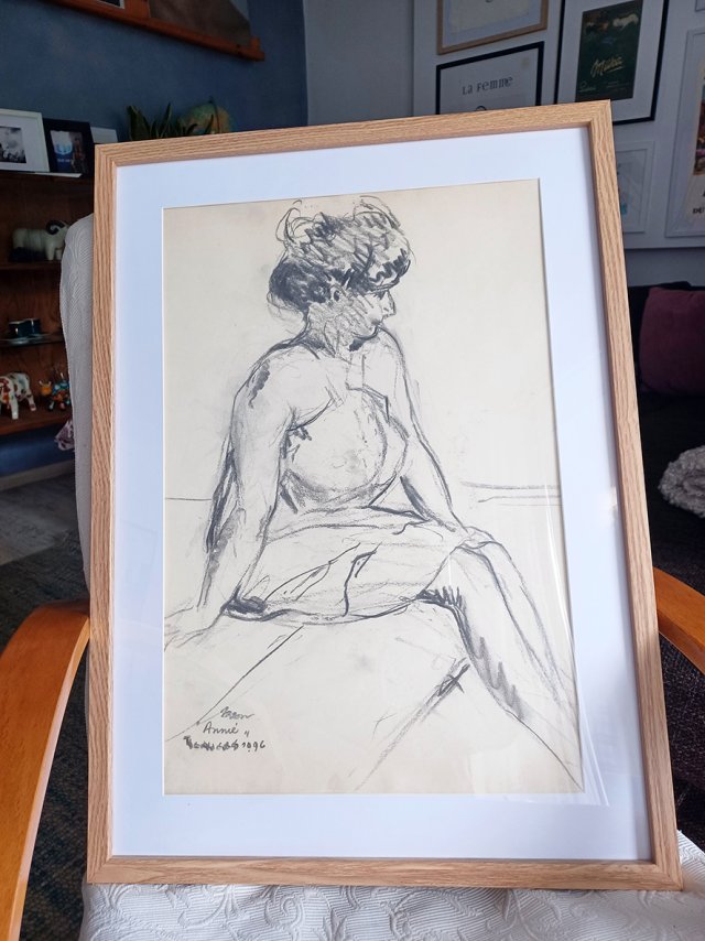 Szkic węglem "Annie " 1996