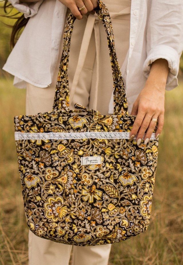 Wzorzysta torba handmade