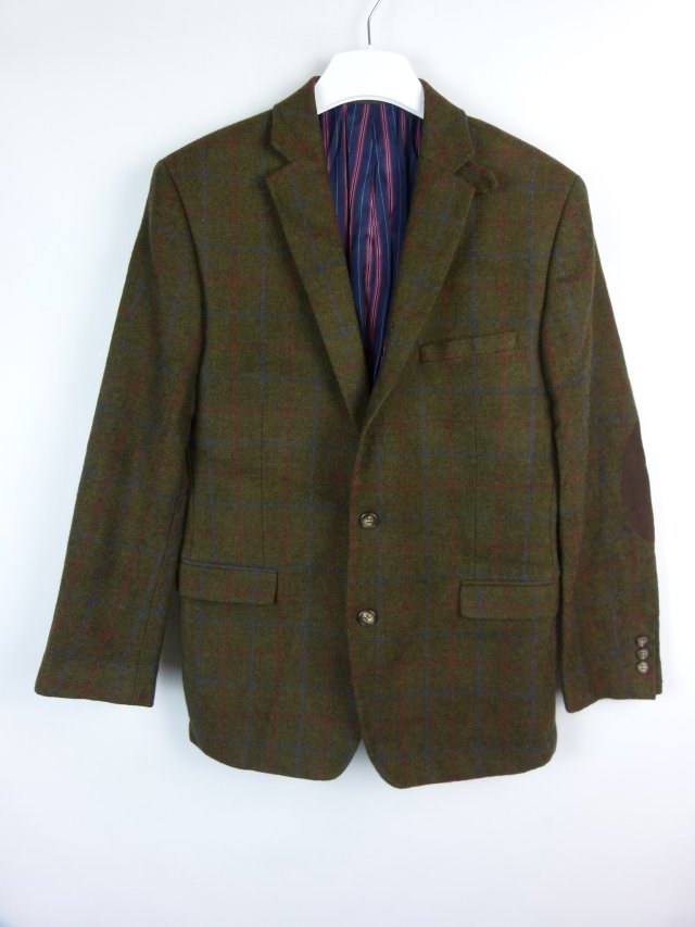 French Connection marynarka  wool khaki kratka 42/ 107 regular
