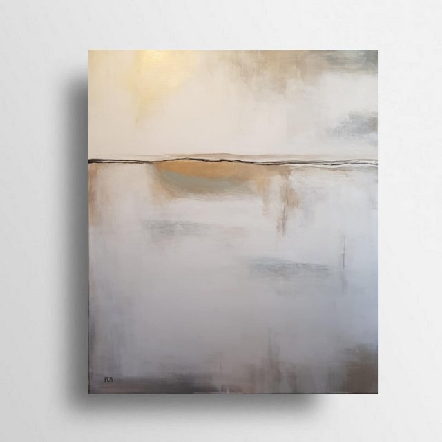 Abstrakcja ze złotem - 70/60  cm