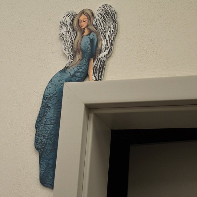 Anioł opiekun domostwa... Ręcznie malowane.