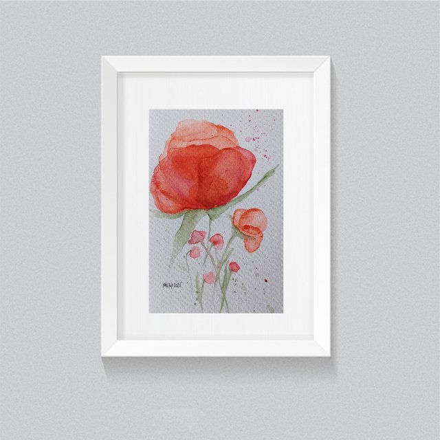 Akwarela "Kwiaty" 8*12 cm