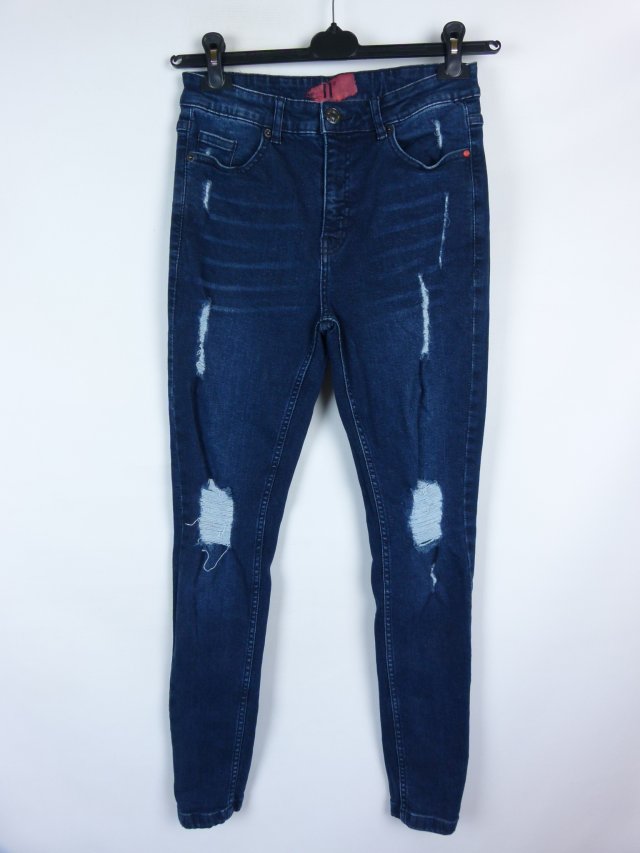 Eleven Degrees skinny jeans spodnie dżins dziury W30 L30 - S