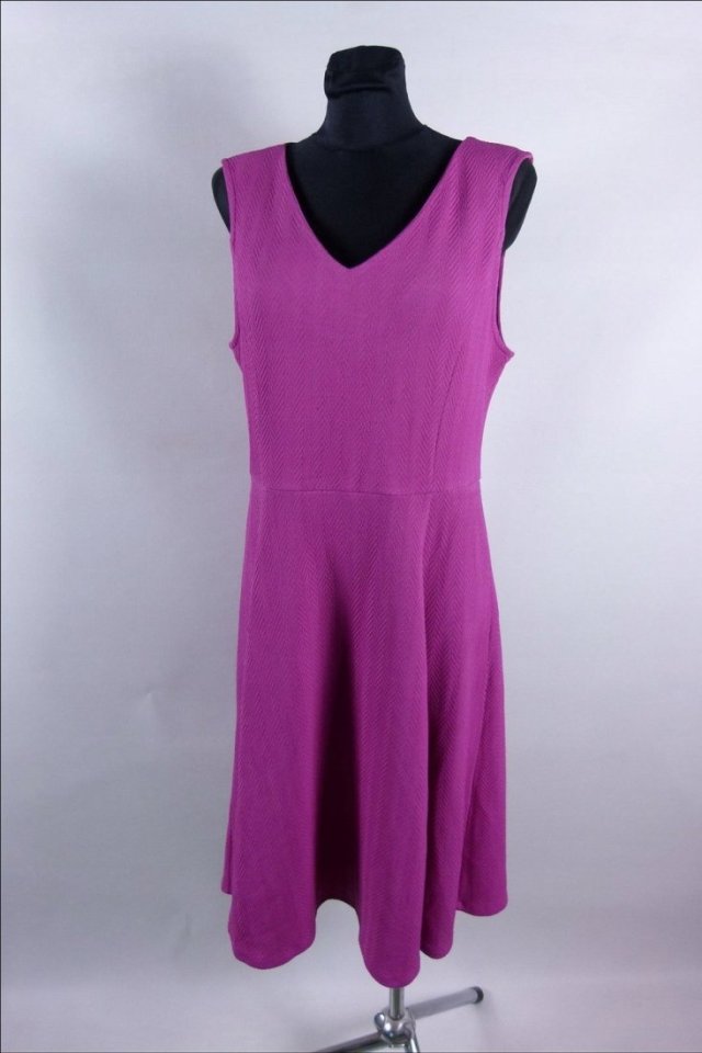 Dorothy Perkins kloszowana sukienka przed kolano fuksja 14 / 42