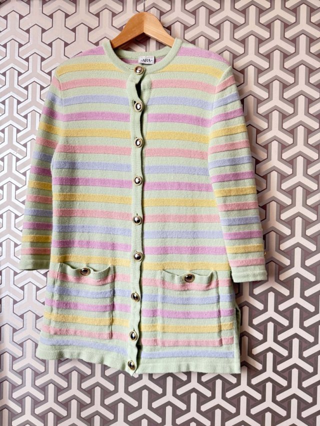Pastelowy kardigan vintage
