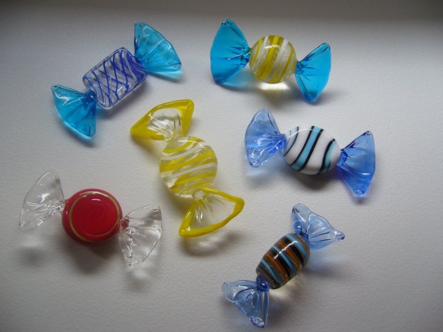 SZKLANE CUKIERKI MURANO
