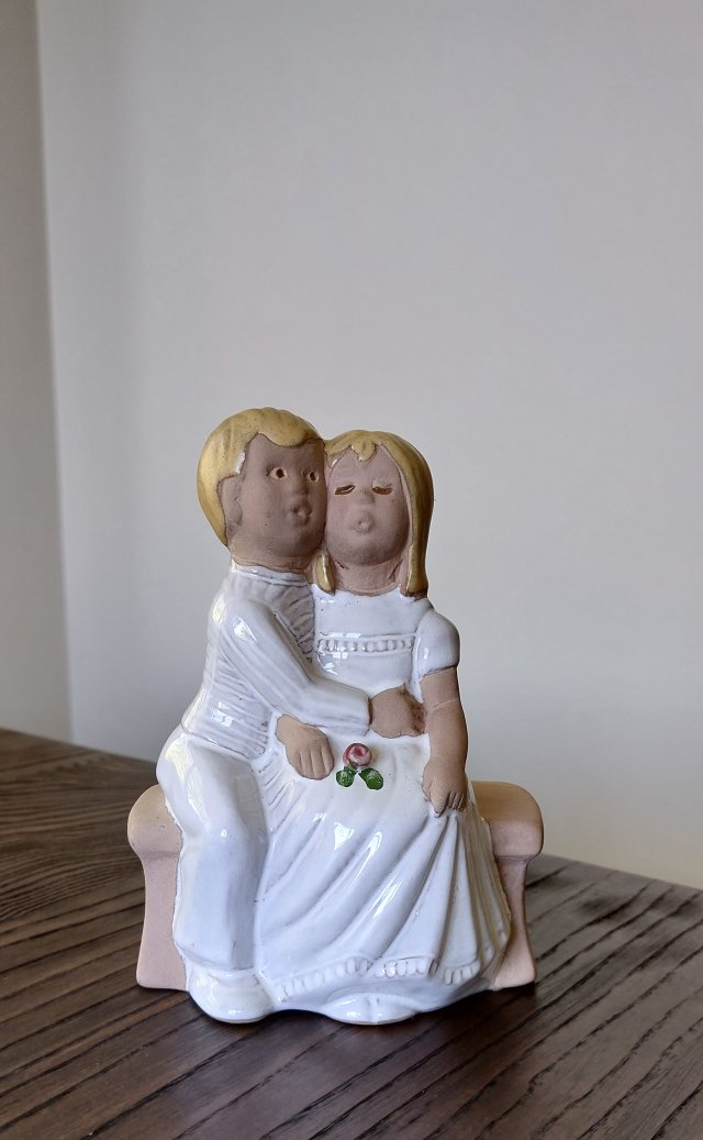 Jie Gantofta  Sweden  skandynawska  figurka ceramiczna vintage  para