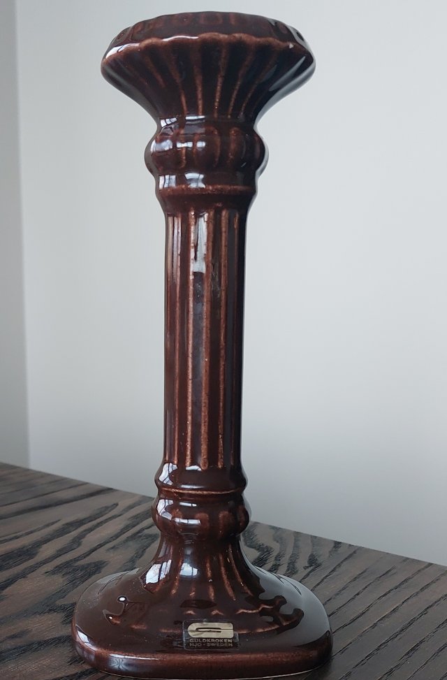 Hjo Guldkroken Sweden ceramiczny świecznik  vintage