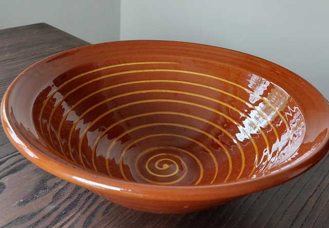 Vintage  ceramiczna duża misa rustykalna  ludowa  farmhouse wiejski dom