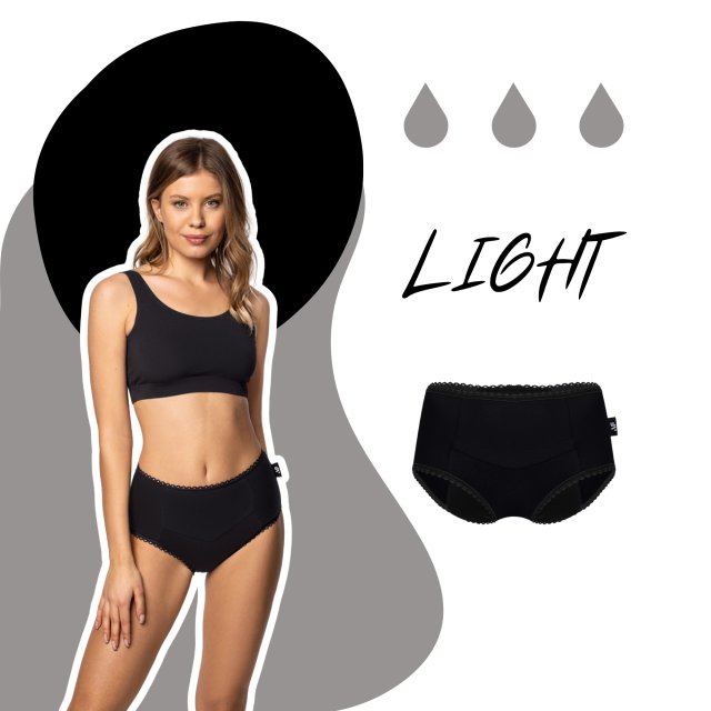 Majtki menstruacyjne BLACK - Light