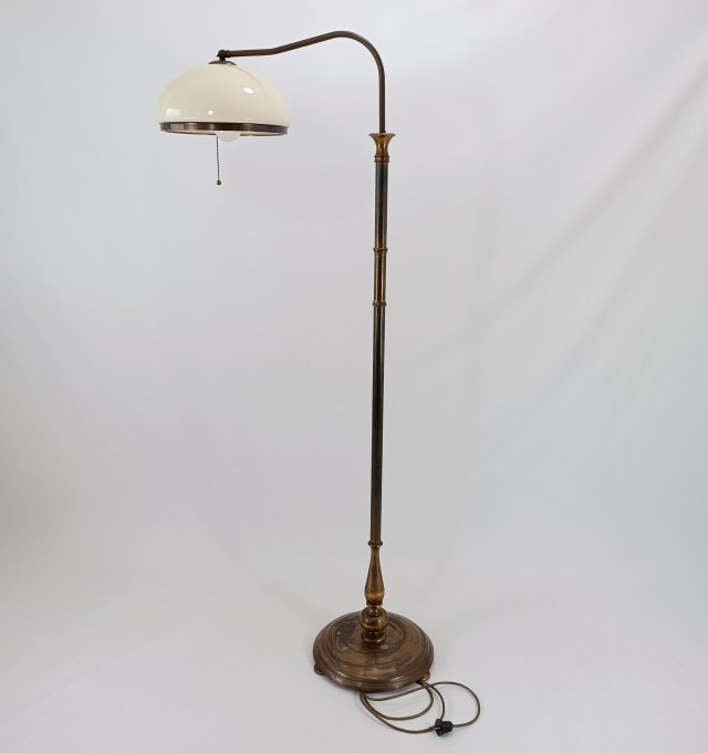 Mosiężna lampa podłogowa, lata 60.
