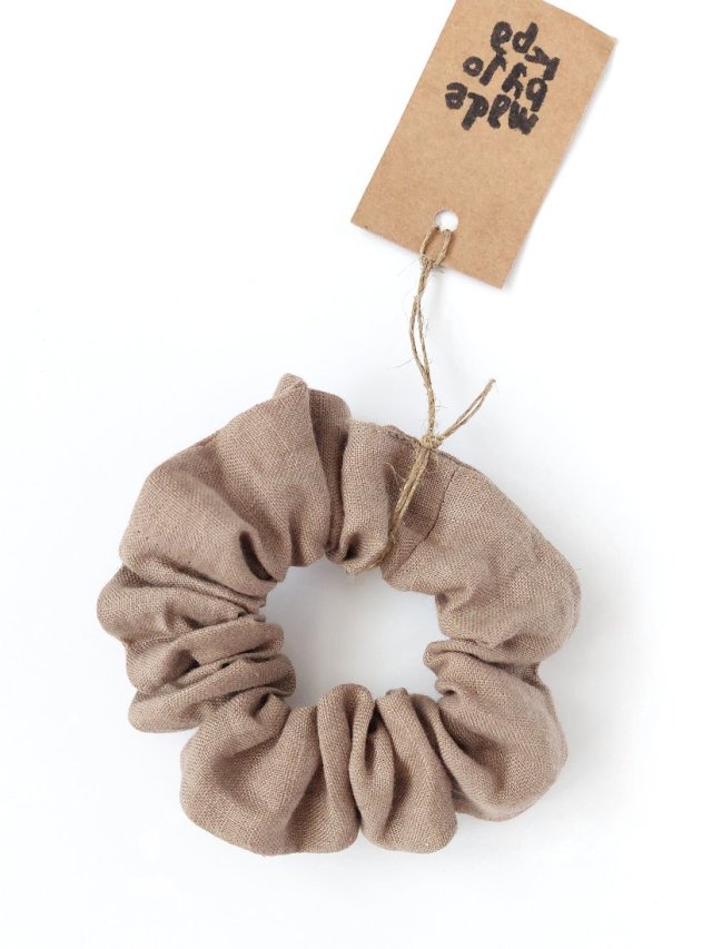 100% Len, scrunchie