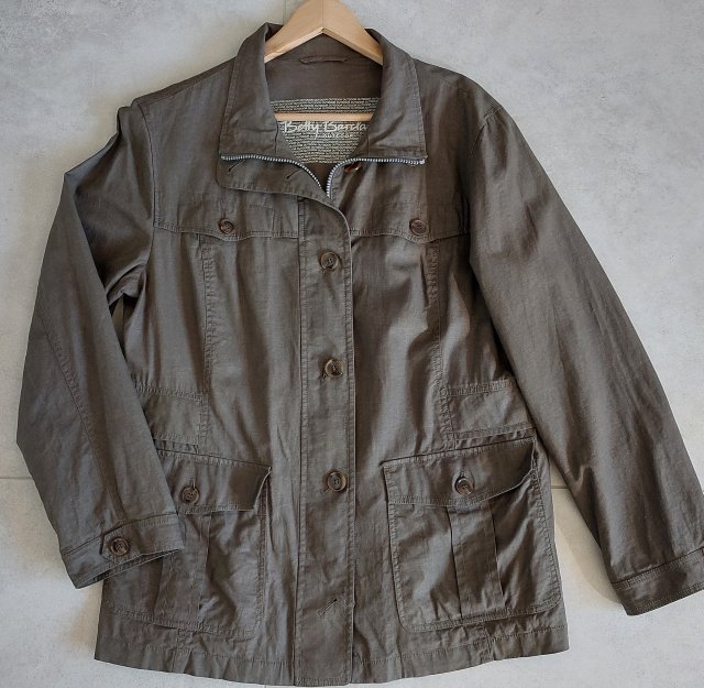 Betty Barclay wiosenna  kurtka  khaki len wiskoza 44 XXL