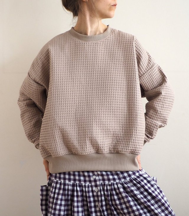 Bluza z wafla, lekki oversize, S/M