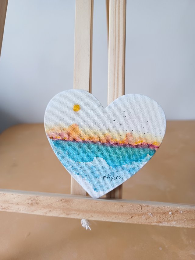 Akwarela magnes pejzaż 9*8 cm