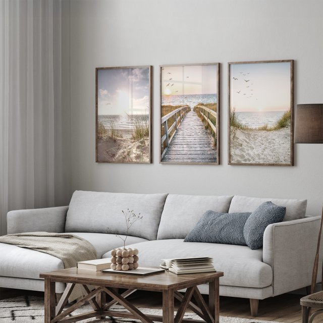 ZESTAW PLAKATÓW 30x40 cm Pejzaże morskie  (set199)