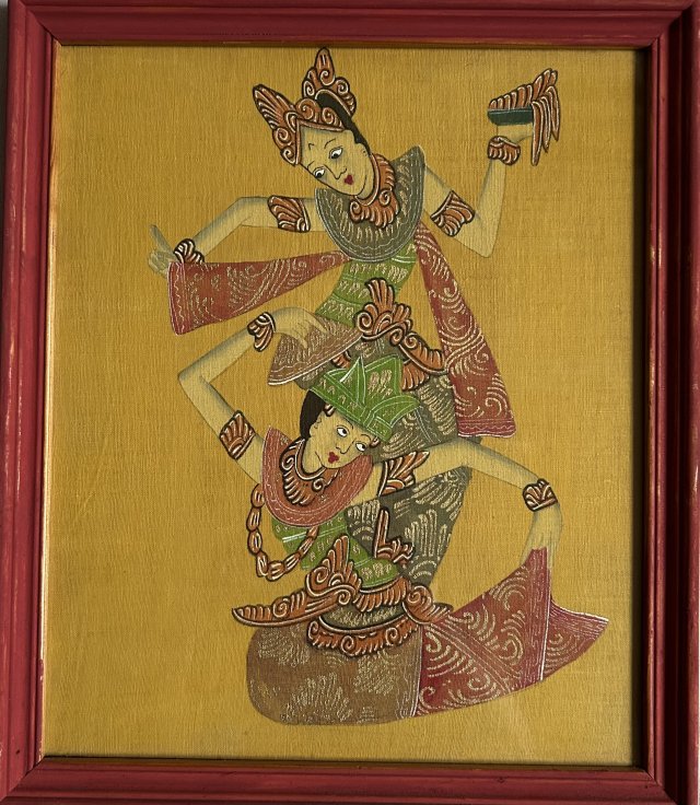 Paint On Silk na jedwabiu  ręcznie malowany  niezwykły obraz