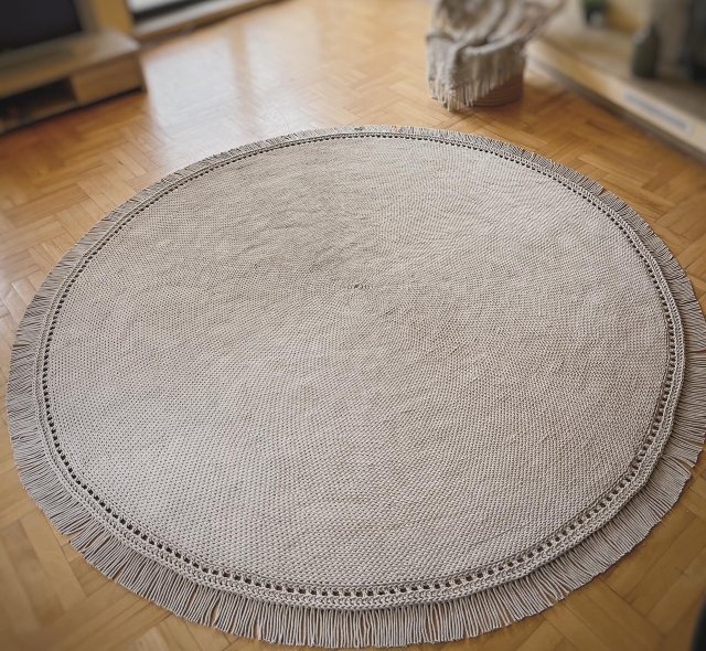 Duży 300 cm okrągły dywan Boho Home