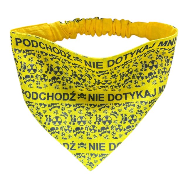 Bandana dla psa na gumce rozmiar L (48-54 cm) Nie dotykaj!