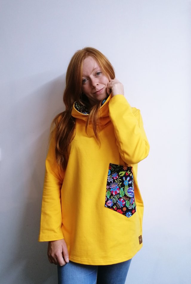 Bluza damska oversize żółta