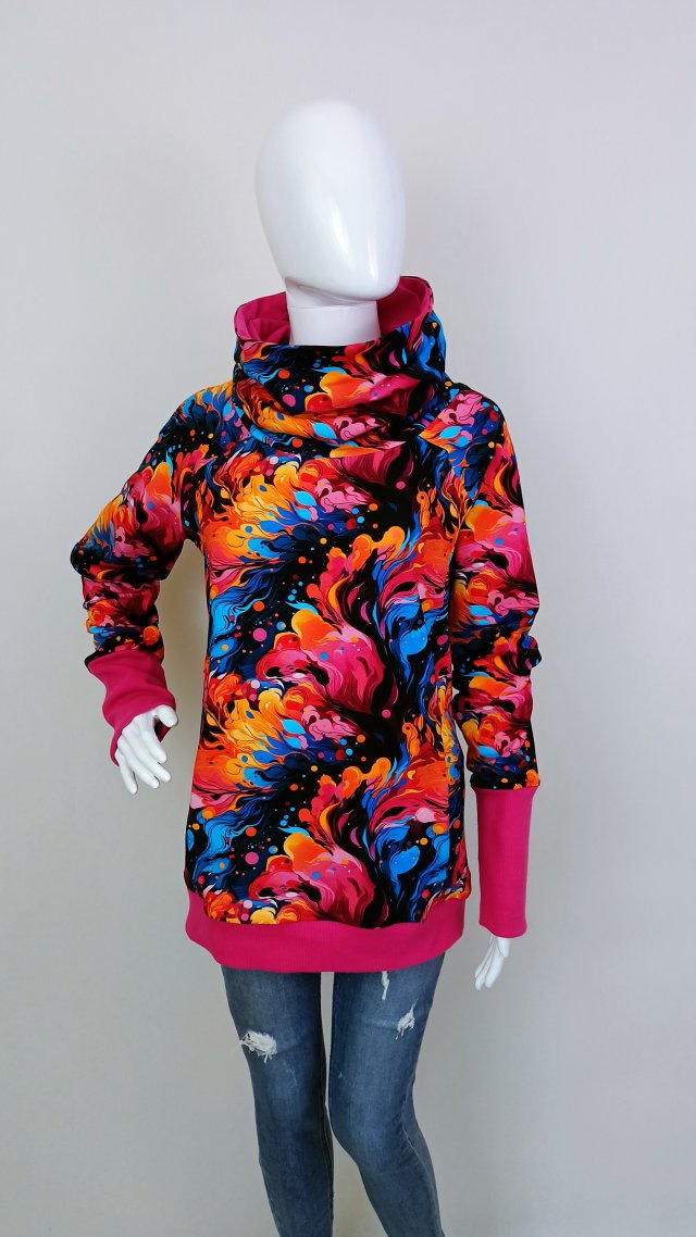Bluza damska WIOLA MALOWANE KWIATY