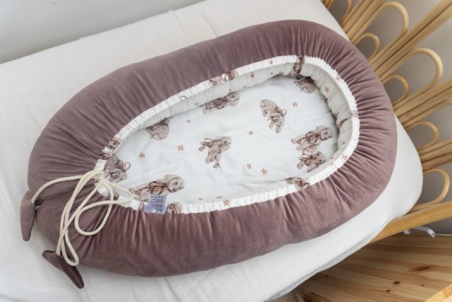 gniazdo niemowlęce kokon bambus Velvet