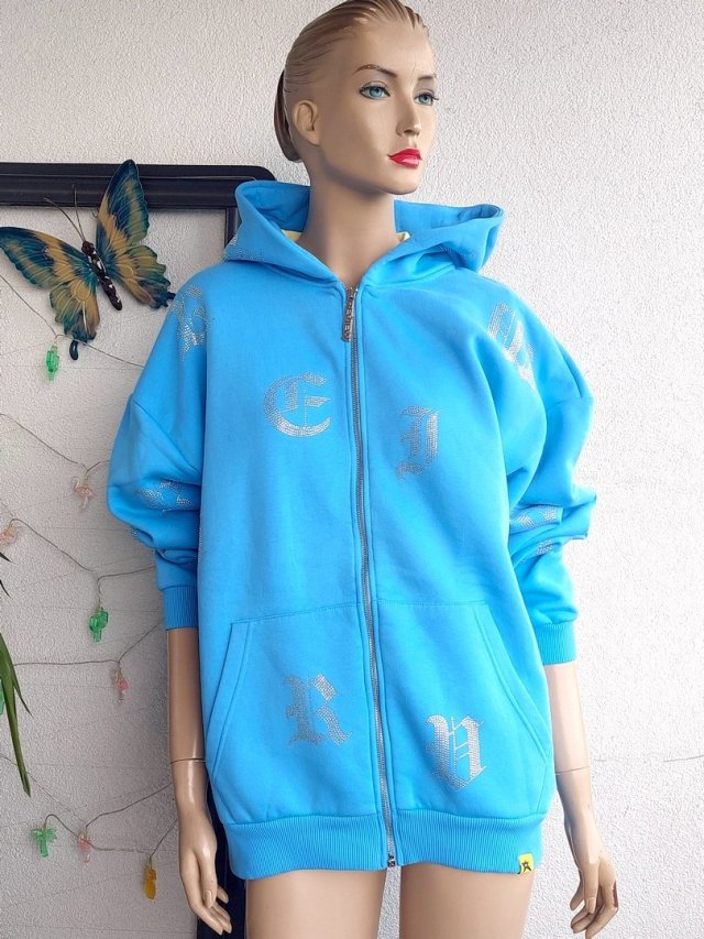 review bluza kryształkami bawełna