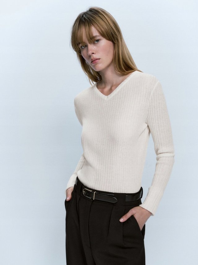 MASSIMO DUTTI / WEŁNA + LYOCELL
